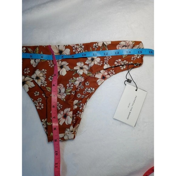 Faithfull The Brand Cara Bikini Bottom Cecil Rose Floral Print Size 8 NWT - Picture 5 of 6
